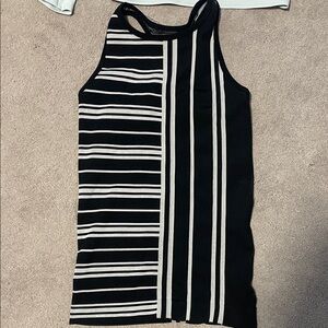 Athleta Black and White Striped Tank Top